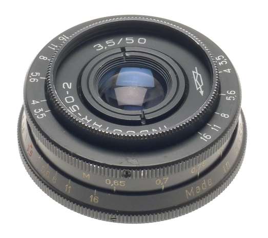 RUSSIAN M42 SCREW MOUNT RANGEFINDER CAMERA 1:3.5/50mm LENS INDUSTAR-50-2 f=50mm