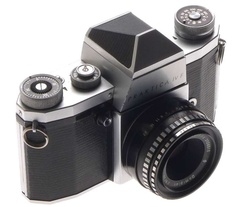 PRAKTICA IV F CHROME SLR 35mm CAMERA MEYER-OPTIK DOMIPLAN 2.8/50mm GOERLITZ f=50