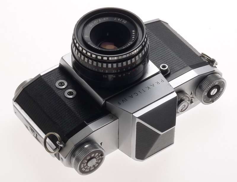 PRAKTICA IV F CHROME SLR 35mm CAMERA MEYER-OPTIK DOMIPLAN 2.8/50mm GOERLITZ f=50