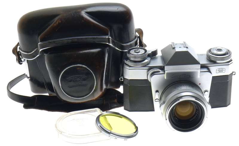 CASED CONTAREX SPECIAL ZEISS IKON RARE FILM CHROME CAMERA f=50mm PLANAR 1:2/50mm