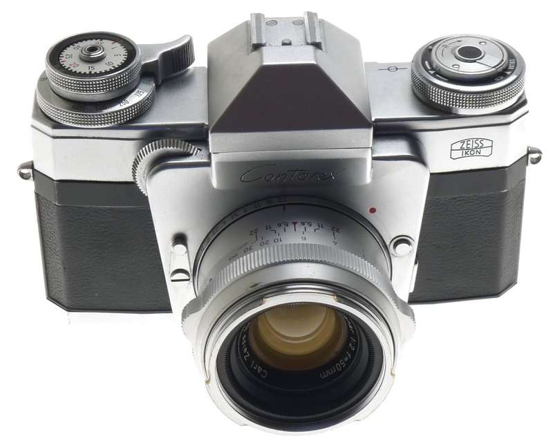 CASED CONTAREX SPECIAL ZEISS IKON RARE FILM CHROME CAMERA f=50mm PLANAR 1:2/50mm