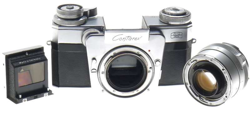 CASED CONTAREX SPECIAL ZEISS IKON RARE FILM CHROME CAMERA f=50mm PLANAR 1:2/50mm