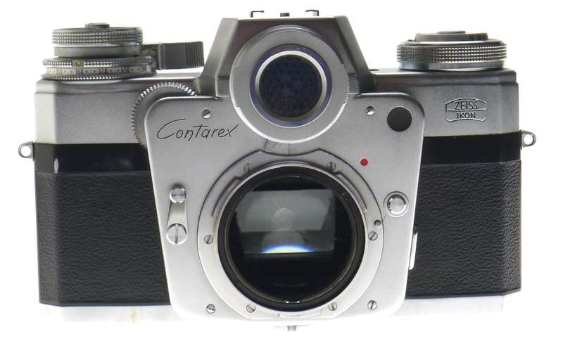 ZEISS IKON CHROME CONTAREX 35mm CAMERA BODY FILM BULLS EYE MODEL LIGHT METER NR