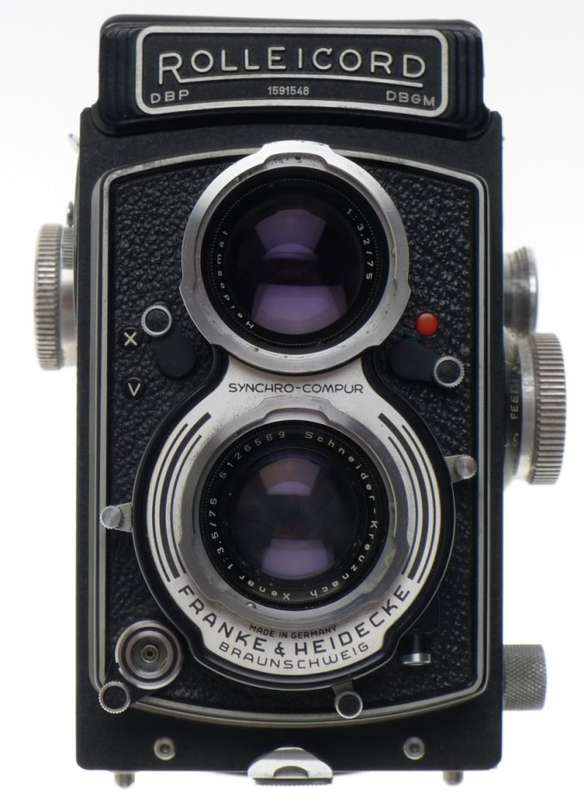 ROLLEICORD TLR CAMERA KIT XENAR 3.5/75mm ROLLEIKIN CASE HOOD CAP FILTER MANUALS