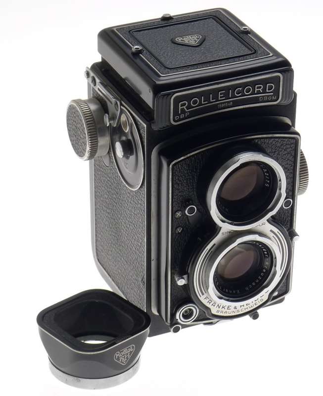 ROLLEICORD TLR CAMERA KIT XENAR 3.5/75mm ROLLEIKIN CASE HOOD CAP FILTER MANUALS