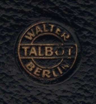 WALTER TALBOT BERLIN IDEAL 225 ZEISS TESSAR 4.5 f=15cm