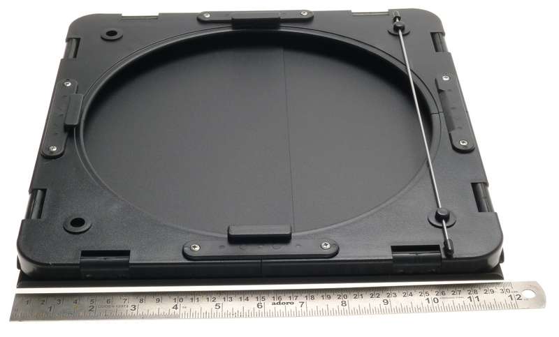 LARGE BLACK KOMPENDIUM HOODS FLIP OUT TYPE WITH FLAPS FOR LIGHTS 30cm SQUARE
