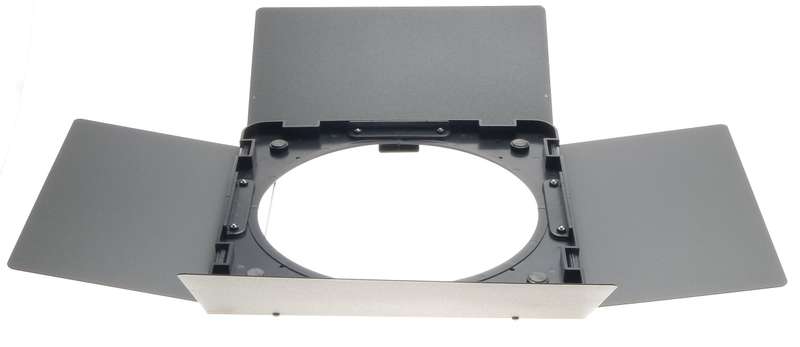LARGE BLACK KOMPENDIUM HOODS FLIP OUT TYPE WITH FLAPS FOR LIGHTS 30cm SQUARE