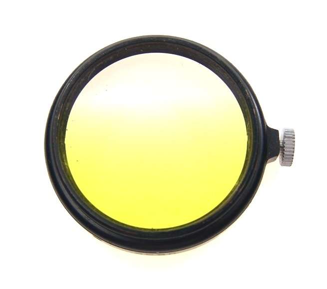 SLIP ON 36mm HALF YELLOW G.b. FILTER BLACK RARE LEICA