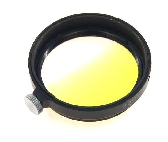 SLIP ON 36mm HALF YELLOW G.b. FILTER BLACK RARE LEICA