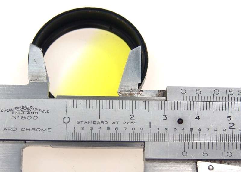 SLIP ON 36mm HALF YELLOW G.b. FILTER BLACK RARE LEICA
