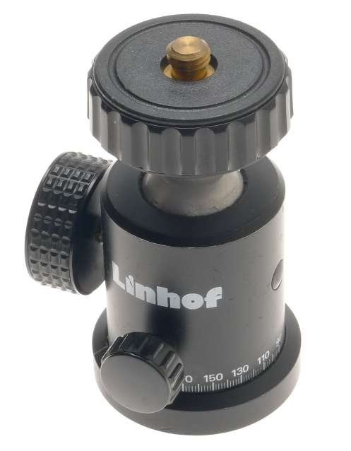 LINHOF UNIVERSAL PROFI CAMERA BLACK ORIGINAL SWIVEL ROTATING BALL HEAD CLAMPABLE