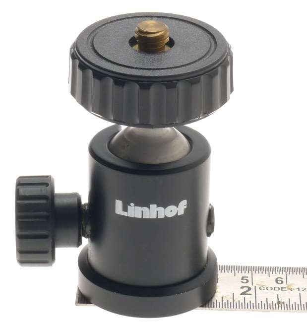 LINHOF UNIVERSAL PROFI CAMERA BLACK ORIGINAL SWIVEL BALL JOINT HEAD W/LOCK NICE