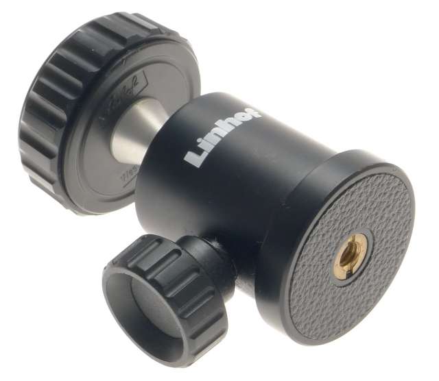 LINHOF UNIVERSAL PROFI CAMERA BLACK ORIGINAL SWIVEL BALL JOINT HEAD W/LOCK NICE