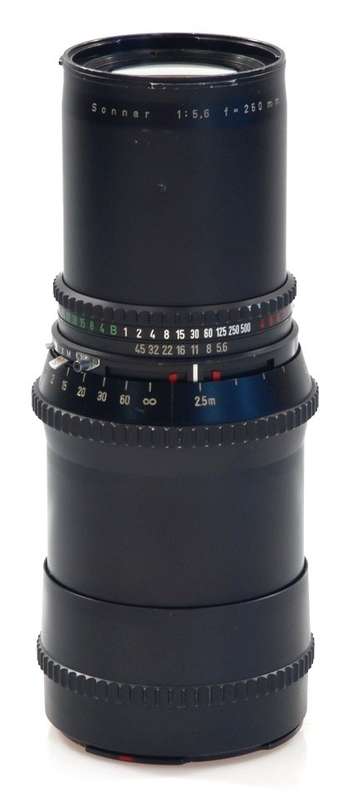 HASSELBLAD SONNAR 5.6 f=250mm TELE LENS ZEISS CAMERA BLACK FITS 500 C/M 5.6/250
