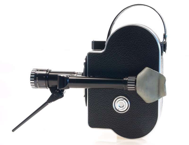 BOLEX H8 MOVIE FILM CAMERA PAN-CINOR 1:1.9 f=8-40mm ZOOM HOOD LENS GRIP CASE NR