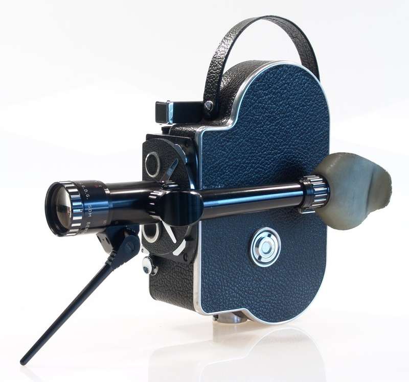 BOLEX H8 MOVIE FILM CAMERA PAN-CINOR 1:1.9 f=8-40mm ZOOM HOOD LENS GRIP CASE NR