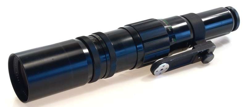 RIKENON 1:8/600mm POWERFUL TELE LENS f=600mm CASE HOOD TRIPOD ADAPTER CAPS BLACK