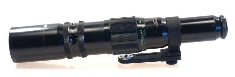 RIKENON 1:8/600mm POWERFUL TELE LENS f=600mm CASE HOOD TRIPOD ADAPTER CAPS BLACK