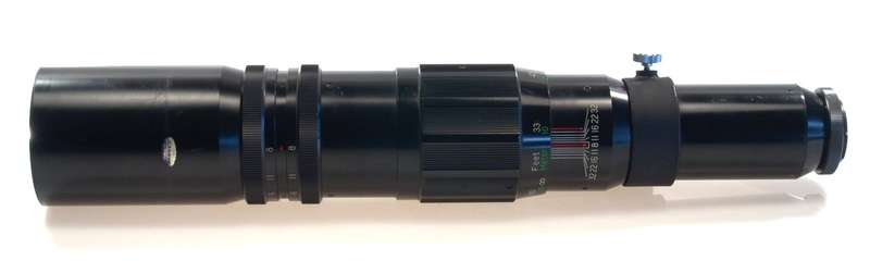 RIKENON 1:8/600mm POWERFUL TELE LENS f=600mm CASE HOOD TRIPOD ADAPTER CAPS BLACK