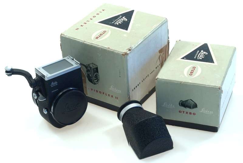 LEICA VISOFLEX II CAMERA LENS ADAPTER SLR CONVERTER BOXED OTXBO KIT WITH PRISM