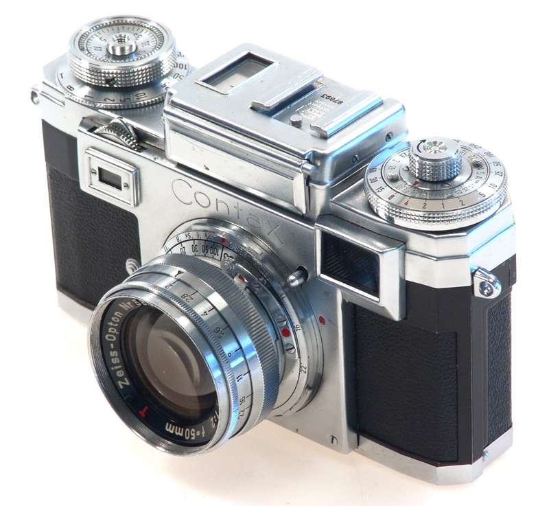 ZEISS IKON CONTAX IIIa CAMERA ZEISS-OPTON SONNAR 1:2 f=50mm RED T RARE LENS 2/50