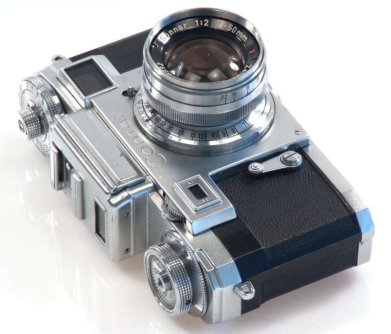 ZEISS IKON CONTAX IIIa CAMERA ZEISS-OPTON SONNAR 1:2 f=50mm RED T RARE LENS 2/50