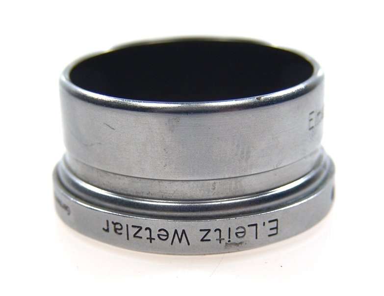 5cm ELMAR CHROME LEICA LENS HOOD SHADE E.LEITZ SLIDE ON