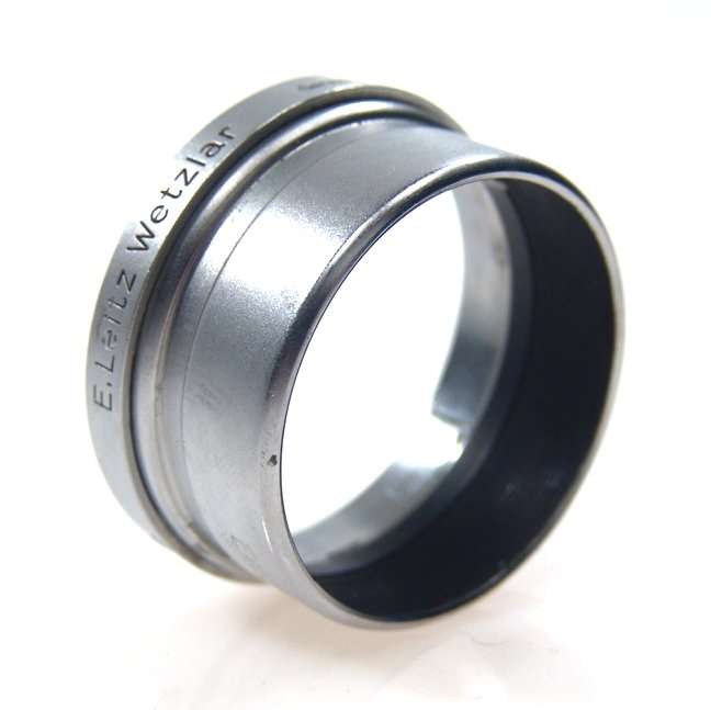 5cm ELMAR CHROME LEICA LENS HOOD SHADE E.LEITZ SLIDE ON