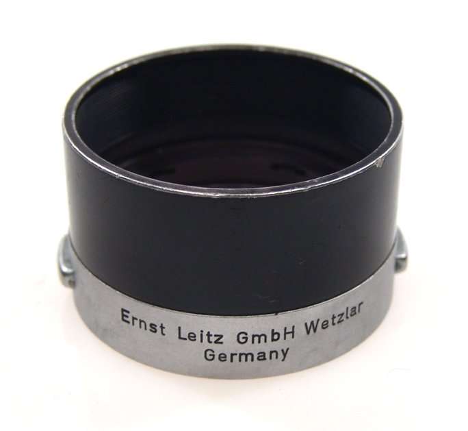 ELMAR 5cm LENS SHADE HOOD BLACK CHROME CLIP ON NICE NR