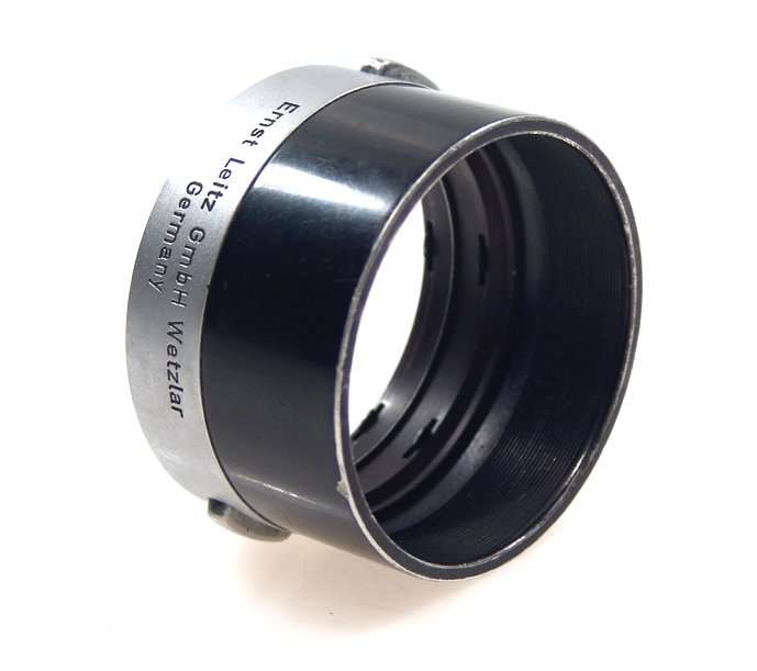 ELMAR 5cm LENS SHADE HOOD BLACK CHROME CLIP ON NICE NR