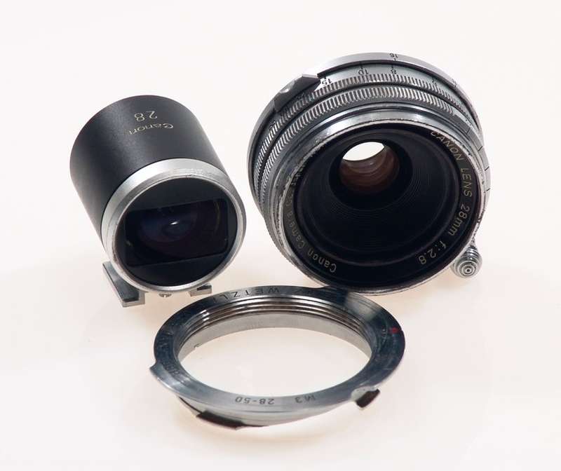 CANON LENS 28mm f2.8 FINDER CASE 2.8/28mm LEICA M39 M9