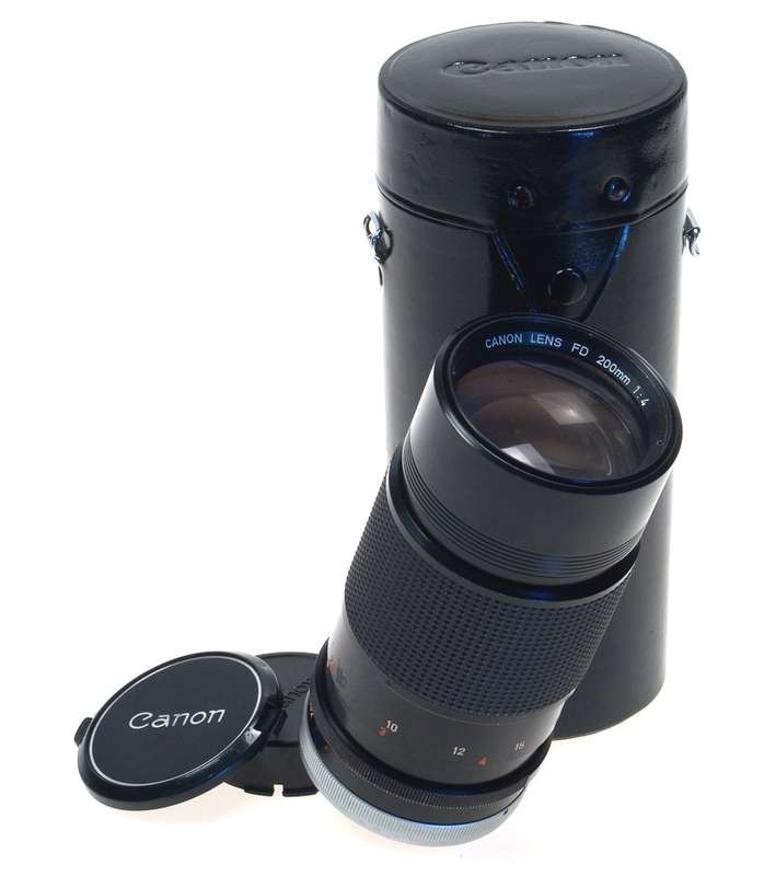 CANON SLR CAMERA LENS FD 200mm F4 CAPS 1:4/200 NICE NR