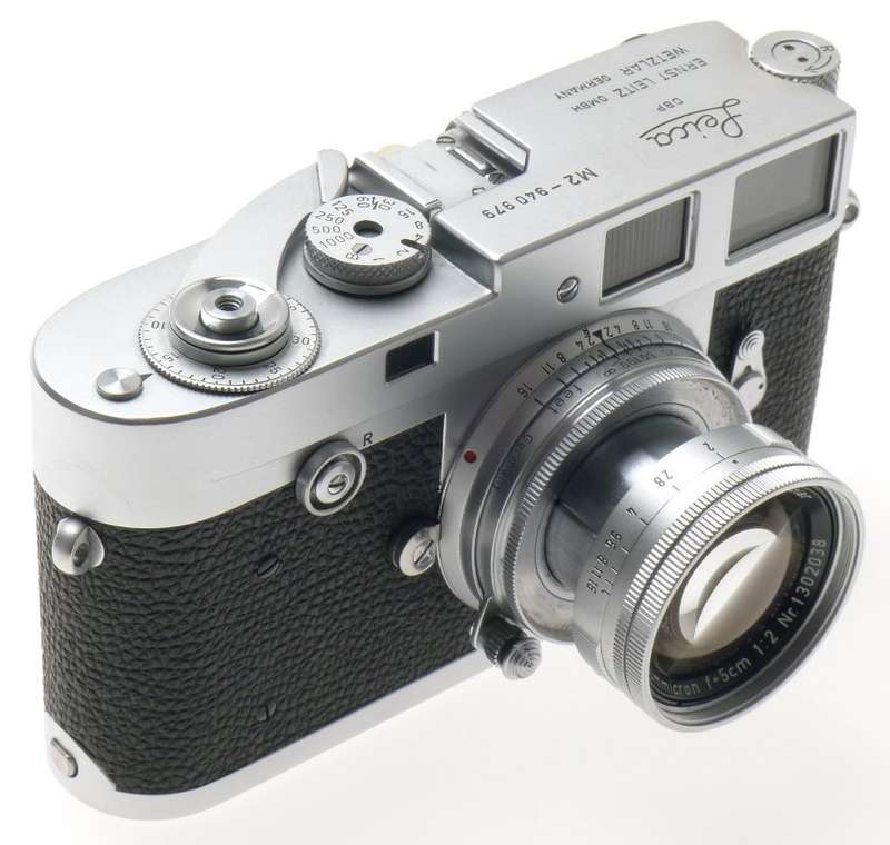 LEICA M2 BEAUTIFUL SUMMICRON 1:2 f=5cm LENS 2/50mm CASE MANUAL CAP CLEAN CAMERA