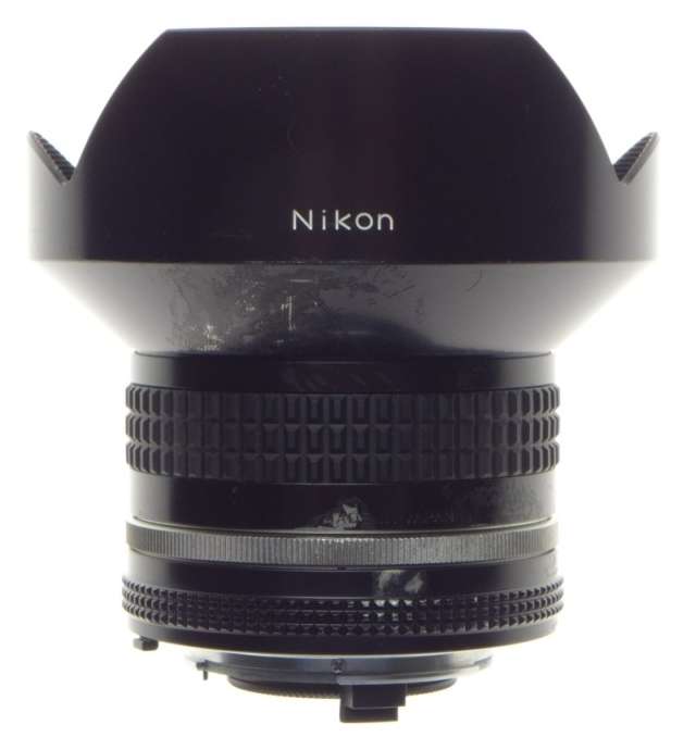 USED NIKKOR 15mm 1:3.5 ULTRA WIDE ANGLE NIKON LENS F=15mm 3.5/15 CAPS FILTER