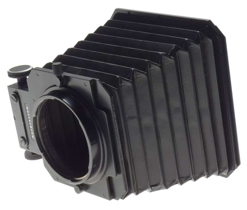 HASSELBLAD bellows compendium lens hood shade on rail with mask clean condition