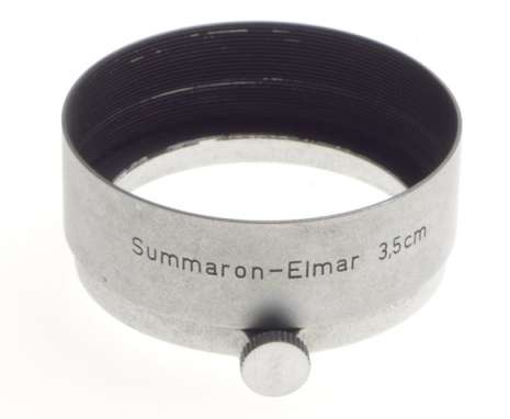 LEICA FOOKH Summaron-Elmar 35mm chrome 3.5cm Silver camera lens hood shade 35mm