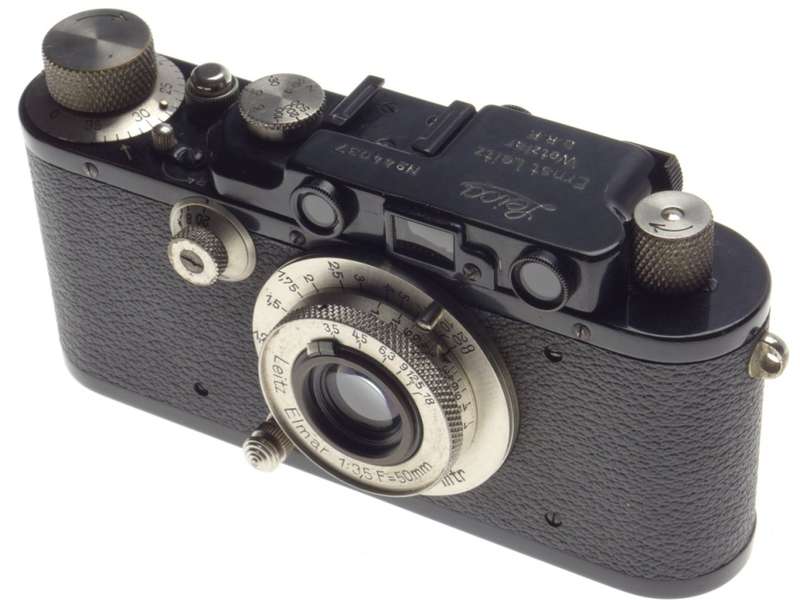 LEICA I Black paint camera Nickel Leitz Elmar 1:3.5 f=50mm case filter set clean