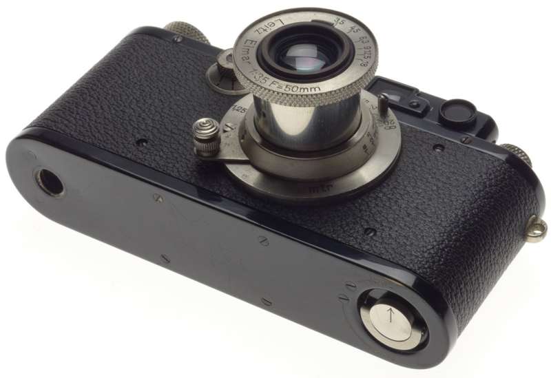 LEICA I Black paint camera Nickel Leitz Elmar 1:3.5 f=50mm case filter set clean