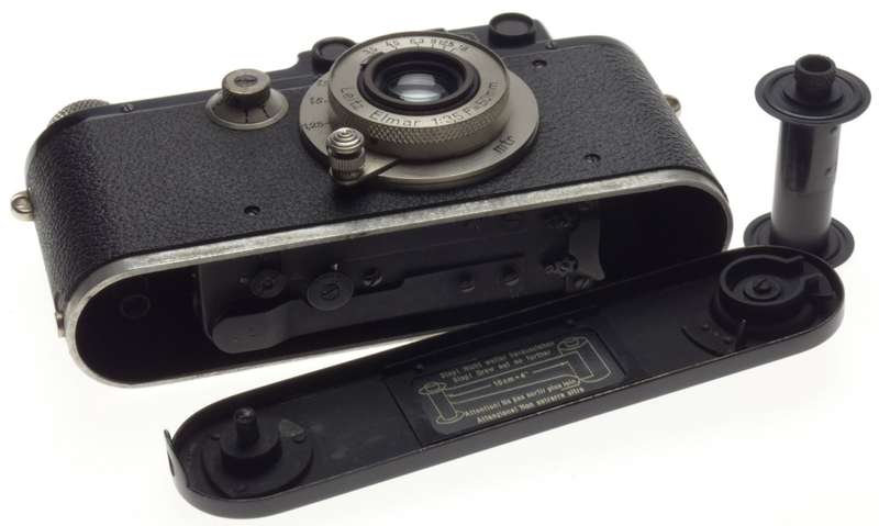 LEICA I Black paint camera Nickel Leitz Elmar 1:3.5 f=50mm case filter set clean