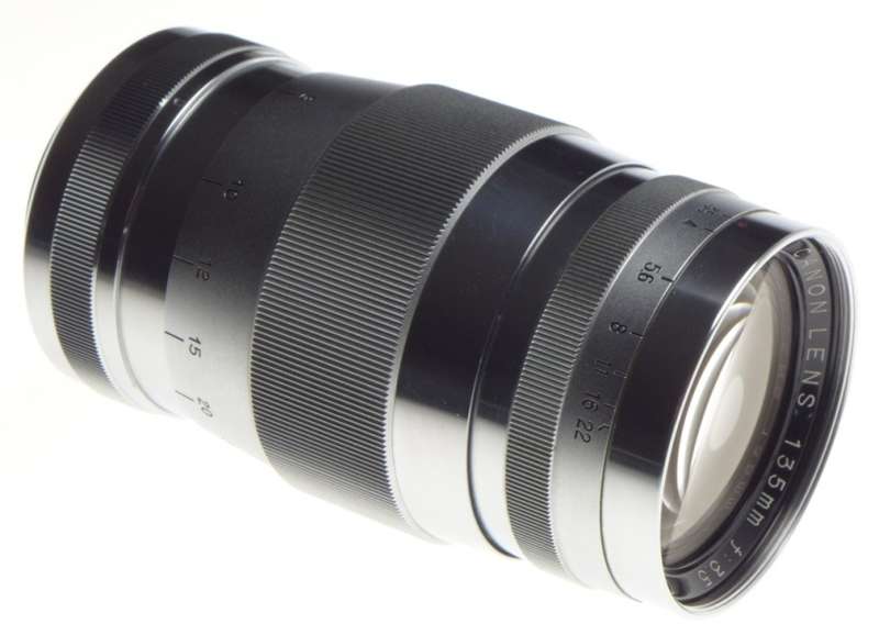 CANON LTM 39 Chrome 3.5135mm rangefinder lens f=135mm Leica M adapter bundle