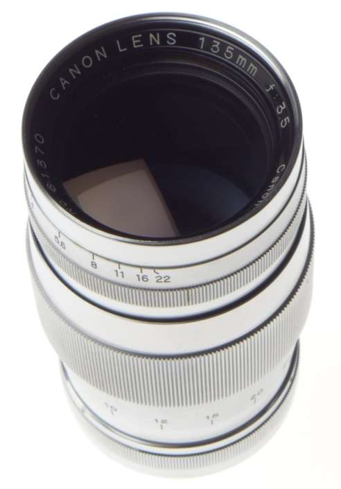 CANON LTM 39 Chrome 3.5135mm rangefinder lens f=135mm Leica M adapter bundle
