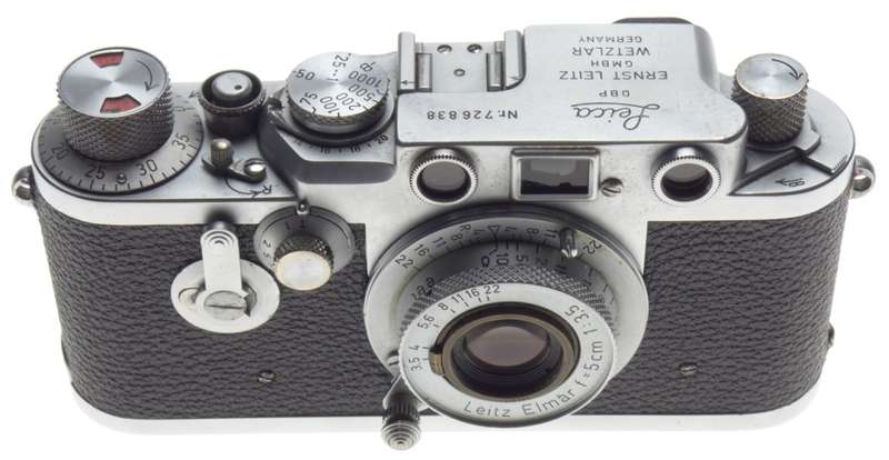 LEICA Just Serviced IIIF self timer red scale 35mm film camera Elmar 1:3.5/50mm