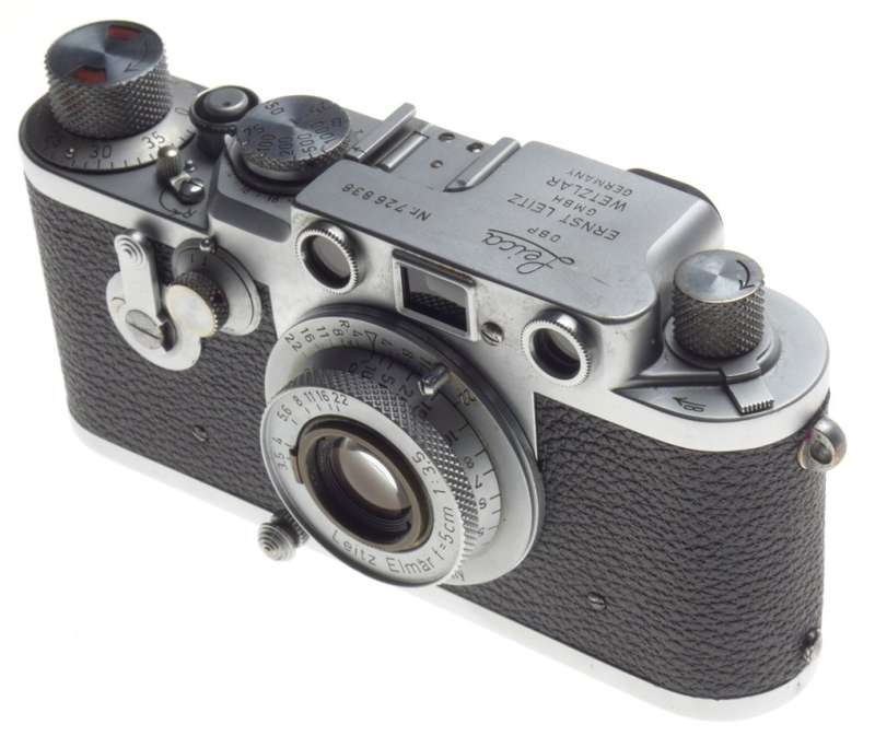 LEICA Just Serviced IIIF self timer red scale 35mm film camera Elmar 1:3.5/50mm