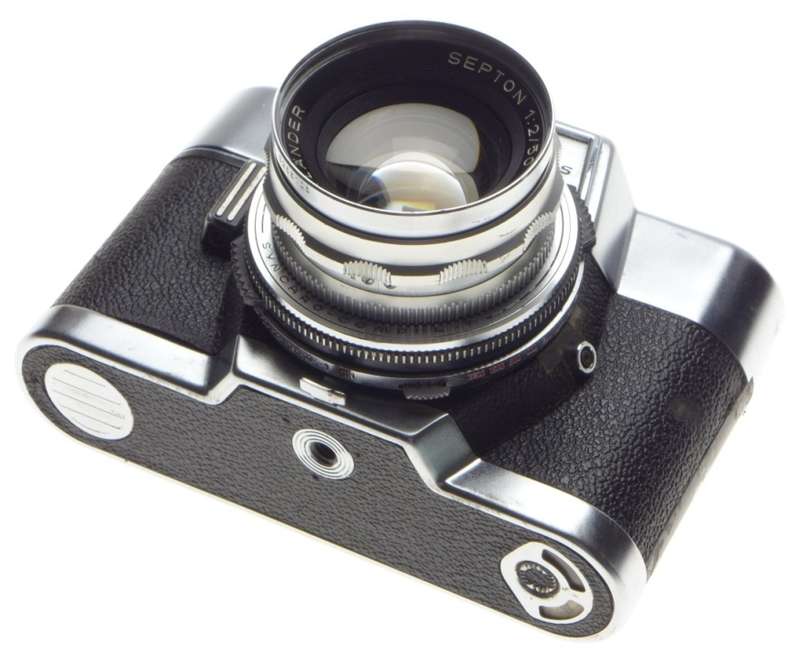 VOIGTLANDER Septon 1:2/50mm lens on SLR Ultramatic CS 35mm film camera f=50mm