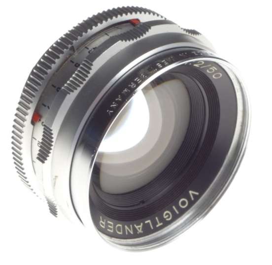 VOIGTLANDER Septon 1:2/50mm lens on SLR Ultramatic CS 35mm film camera f=50mm