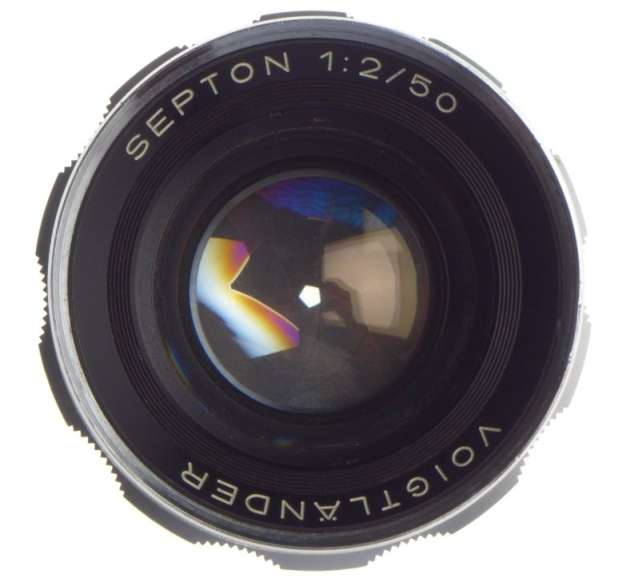 VOIGTLANDER Septon 1:2/50mm lens on SLR Ultramatic CS 35mm film camera f=50mm