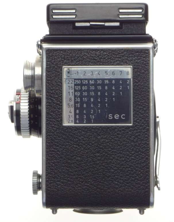 ROLLEIFLEX 3.5 f=75mm Zeiss Planar TLR medium format film camera 3.5/75 metered