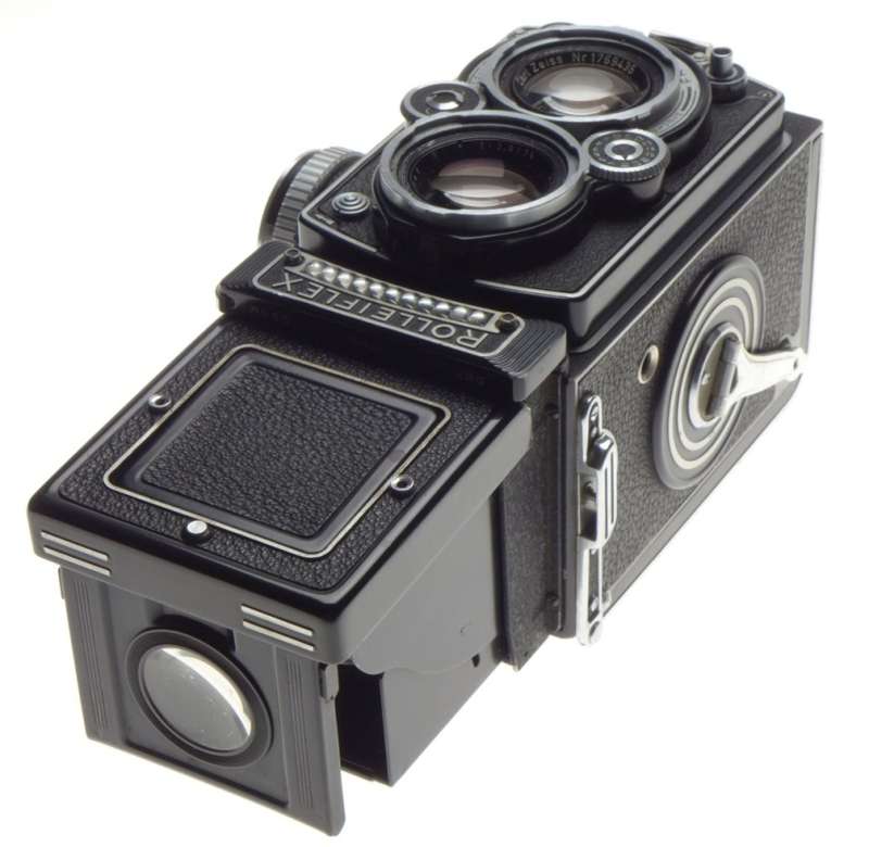 ROLLEIFLEX 3.5 f=75mm Zeiss Planar TLR medium format film camera 3.5/75 metered
