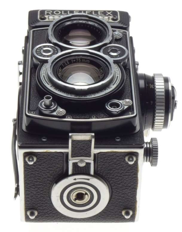 ROLLEIFLEX 3.5 f=75mm Zeiss Planar TLR medium format film camera 3.5/75 metered